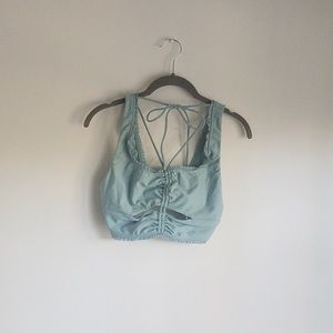 Free People Sky Blue Crop Top